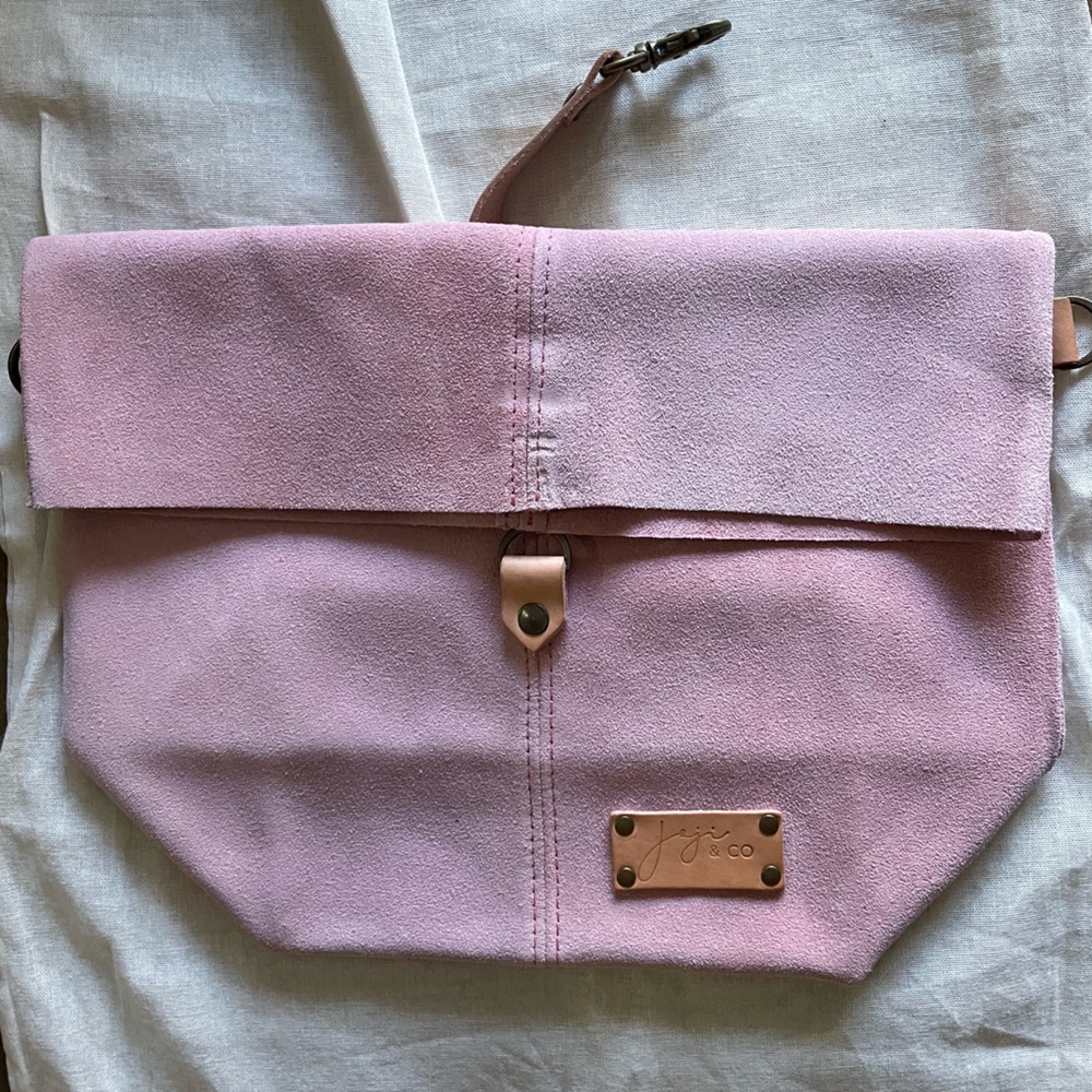 Unused Pink Joji & Co. Crossbody Bag with Leather Accents